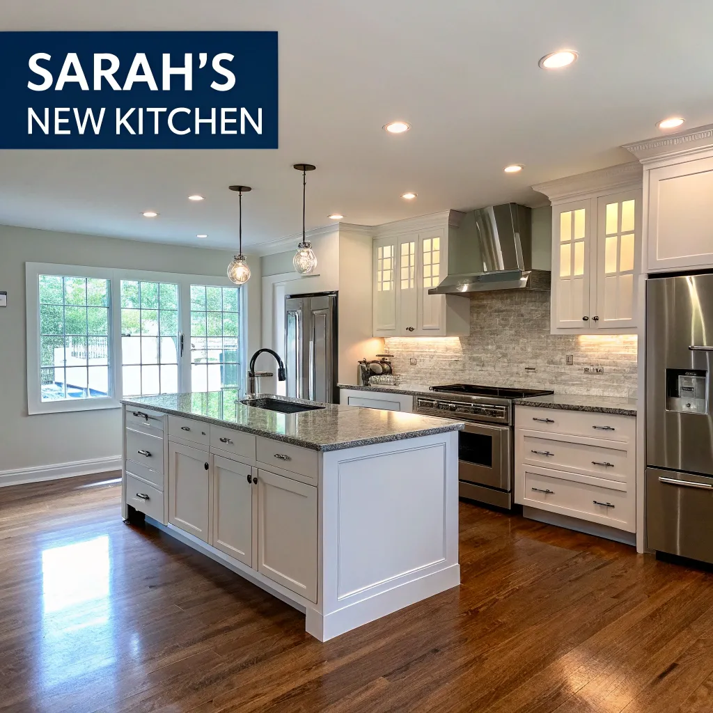 Sarah's new kitchen after renovation